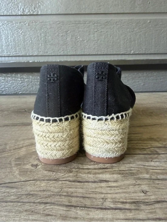 Tory Burch Women’s Catalina 3 Black Canvas Espadrille Slip-On size 9.5 - Picture 10 of 11